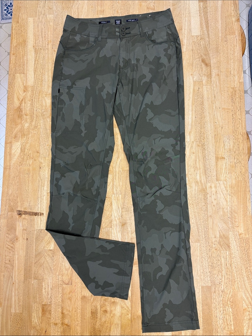 Prana Women's Straight Leg Camo Pants - Dark Olive
